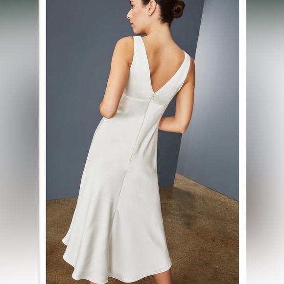 Amsale Bias Cut Satin Dress - Picture 3 of 12